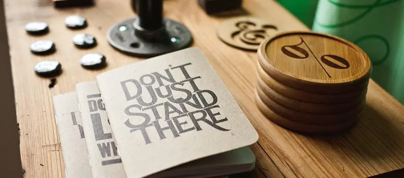 Books on a table.