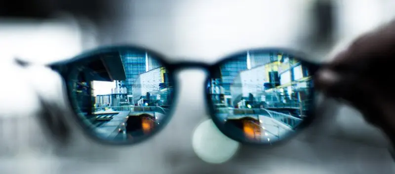 Seeing things clearly through spectacles.