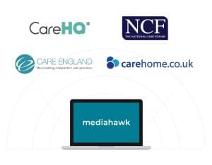 Logos of Mediahawk's care home partners.