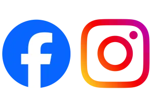 Facebook and instagram logos