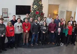 A picture of Mediahawk staff during Christmas December 2022