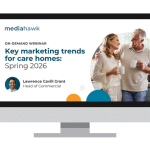 Graphic of a screen with on-demand webinar image